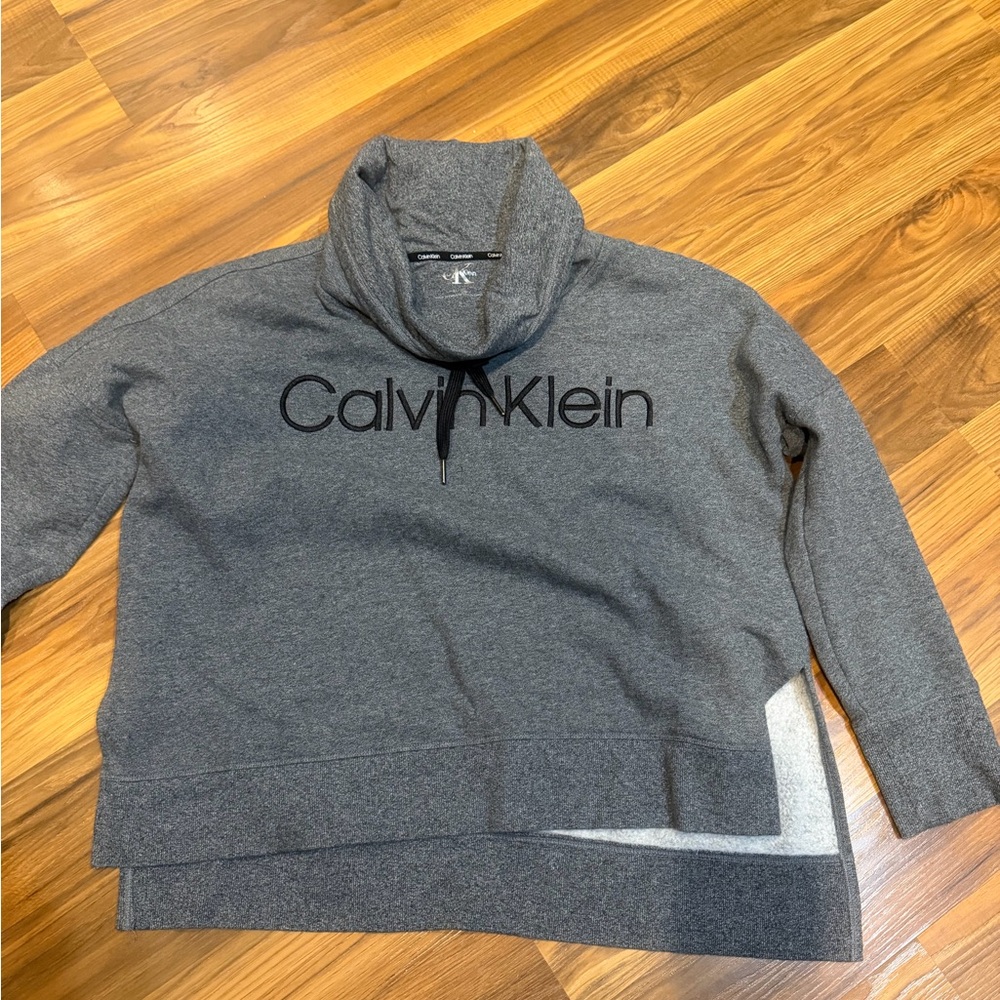 Calvin Klein Charcoal Cowl Neck Sweatshirt